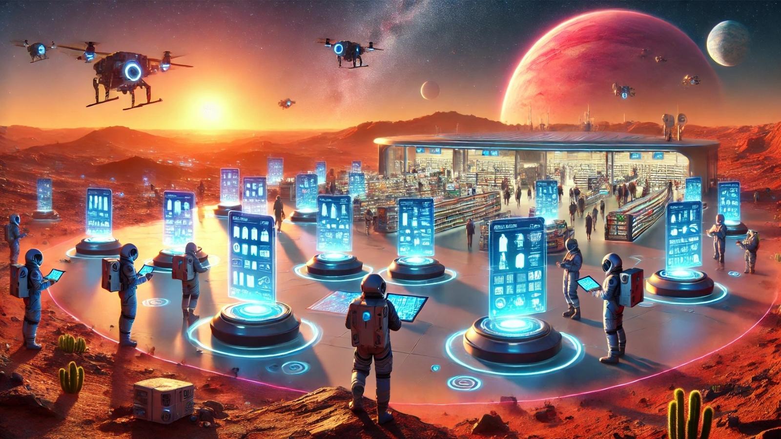 Retail hero banner — store, web, and delivery